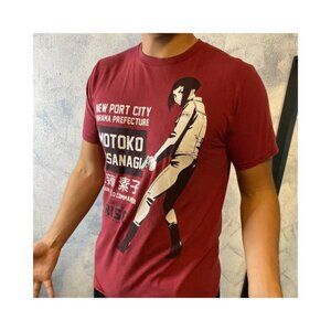 Ghost in the shell anime tee red size large